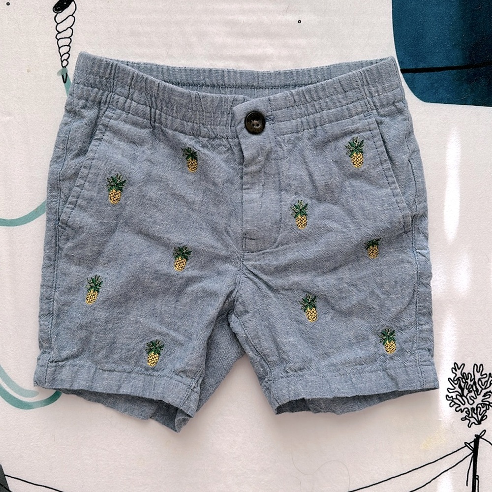 Janie and Jack Linen Pineapple Shorts